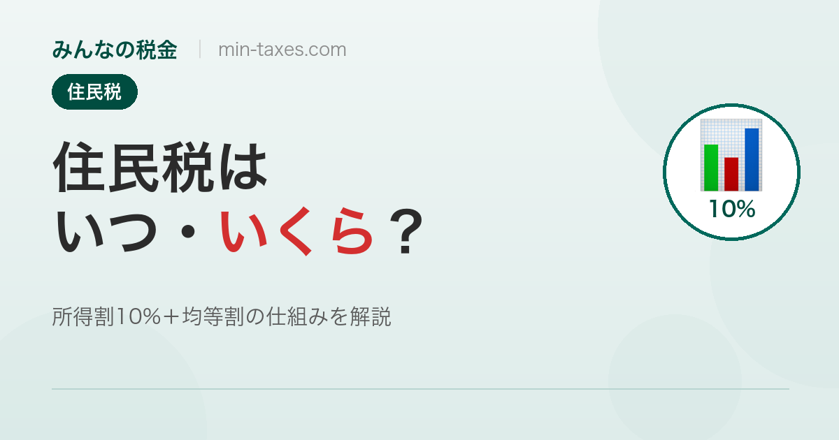 住民税の仕組みと計算